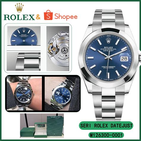 rolex datejust muka biru